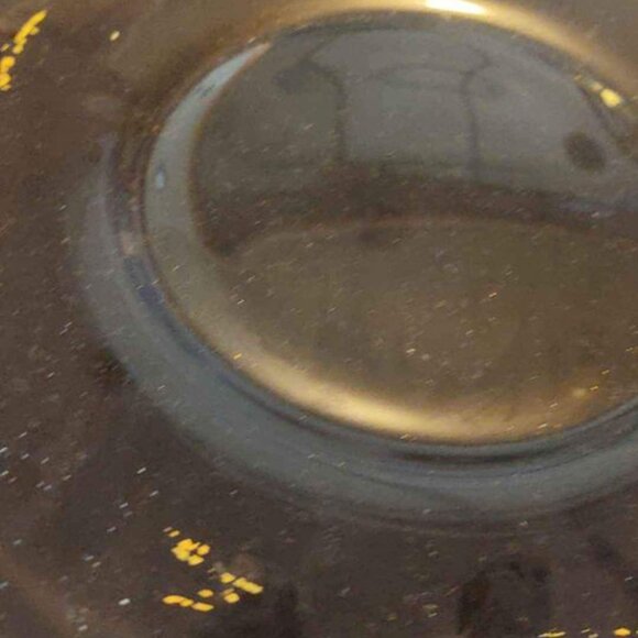 Vintage Black Glass 3 Footed Bowl and Serving Platter - Picture 7 of 10